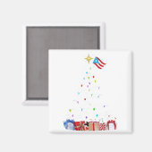 Puerto-ricanische Weihnachtsbaum-Lichter Essenstra Magnet (Vorderseite/Rückseite)