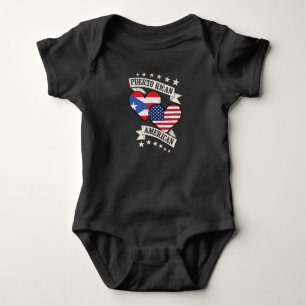 Puerto-ricanischer amerikanischer Herzflaggen Puer Baby Strampler