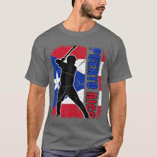 Puerto-ricanischer Baseballspieler Puerto Rico-Fla T-Shirt