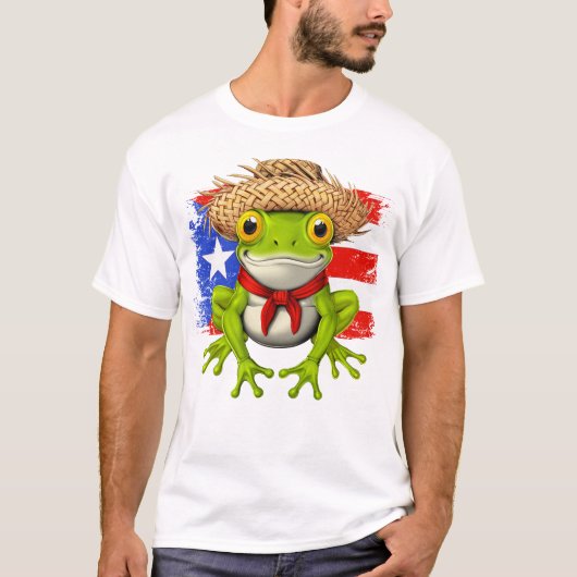 Puerto-ricanischer Coqui-Frosch T-Shirt (Vorderseite)
