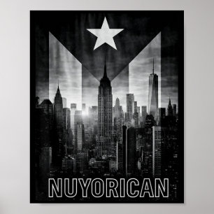 Puerto-ricanischer NY-Mann Frau Taino-Flagge Puert Poster