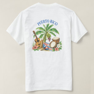 Puerto-ricanisches musikalisches Erbe Vintage-Skiz T-Shirt