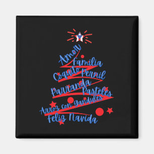 Puerto-ricanisches Weihnachten Feliz Navidad  Magnet