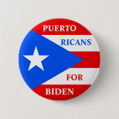 Puerto Ricans für Biden Button (Vorderseite)