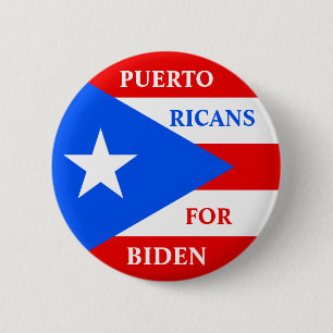 Puerto Ricans für Biden Button