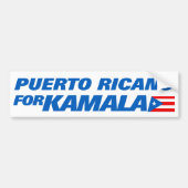 Puerto Ricans für Kamala Harris 2024 Autoaufkleber (Vorne)