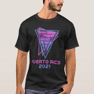Puerto Rico 2021 Familienurlaub Matching Vaporwav T-Shirt
