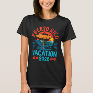 Puerto Rico 2026 Familienurlaub Strand Sommer Stim T-Shirt