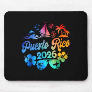 Puerto Rico 2026 Urlaub Strand Tie Dye Reise Somme Mousepad