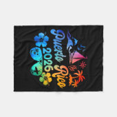 Puerto Rico 2026 Vacation Beach Tie Dye Trip Summe Fleecedecke (Vorderseite (Horizontal))