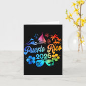 Puerto Rico 2026 Vacation Beach Tie Dye Trip Summe Karte (Gelbe Blume)