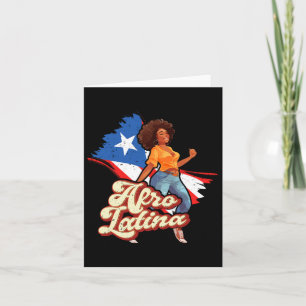 Puerto Rico Afro Latina Boricua Fahnentanz Karte