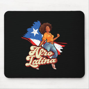 Puerto Rico Afro Latina Boricua Fahnentanz Mousepad