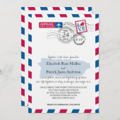 Puerto Rico Airmail Einladung zur Hochzeit (Vorne/Hinten)