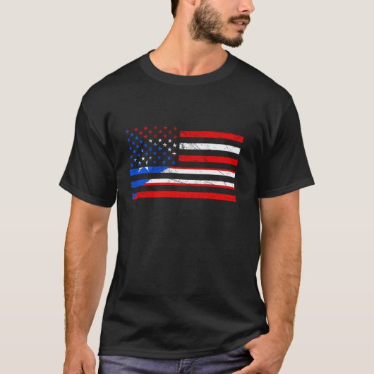 Puerto Rico America USA Flag T-Shirt (Vorderseite)