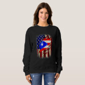 Puerto Rico american flag Sweatshirt (Vorne ganz)