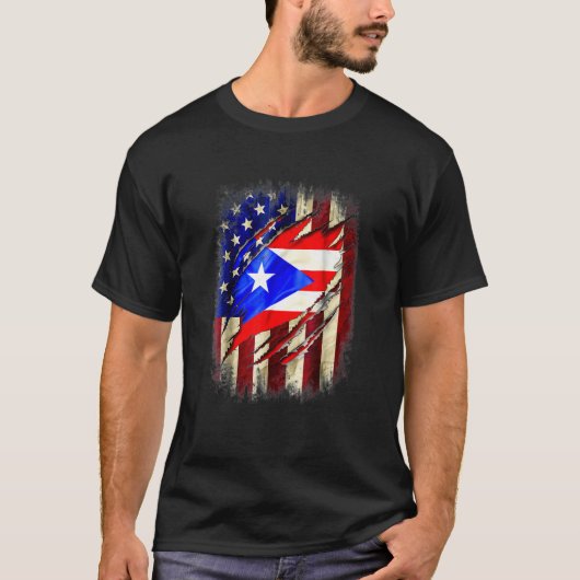 Puerto Rico american flag T-Shirt (Vorderseite)