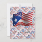 Puerto-Rico-Amerikanische Waage Einladung (Vorderseite)