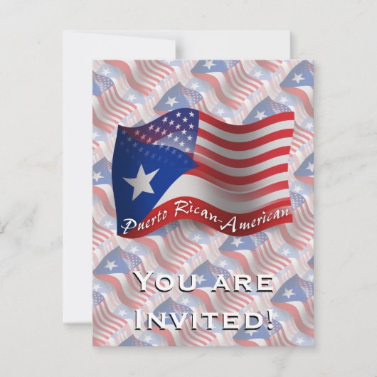 Puerto-Rico-Amerikanische Waage Einladung (Vorderseite)