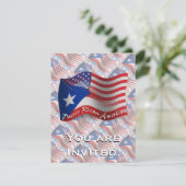 Puerto-Rico-Amerikanische Waage Einladung (Stehend Vorderseite)