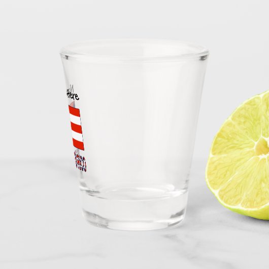 Puerto Rico and Puerto Rican Flag with Your Name Schnapsglas (Rechts)