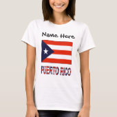 Puerto Rico and Puerto Rican Flag with Your Name T-Shirt (Vorderseite)