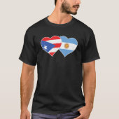 Puerto Rico Argentinien Flagge Puerto Rico Argenti T-Shirt (Vorderseite)
