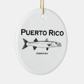 Puerto Rico Barracuda Keramik Ornament (Rechts)
