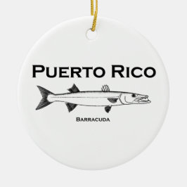 Puerto Rico Barracuda Keramik Ornament