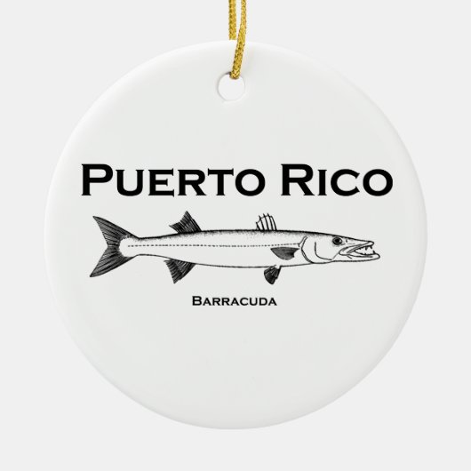 Puerto Rico Barracuda Keramik Ornament (Vorne)