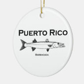 Puerto Rico Barracuda Keramik Ornament (Links)