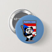 Puerto Rico Baseball Panda Button (Vorne & Hinten)