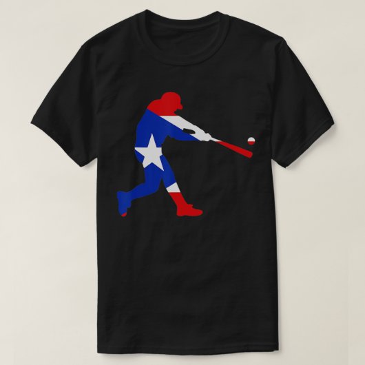 Puerto Rico Baseball PR Batter Classic Flag Boricu T-Shirt (Design vorne)
