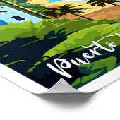 Puerto Rico Beach Art Collection Poster (Ecke)