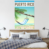 Puerto Rico Beach Reiseplakat. Leinwanddruck (Insitu (Schlafzimmer))