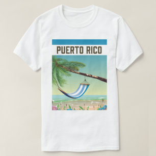 Puerto Rico Beach Reiseplakat. T-Shirt