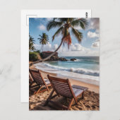 Puerto Rico Beach Relax Postkarte (Vorne/Hinten)