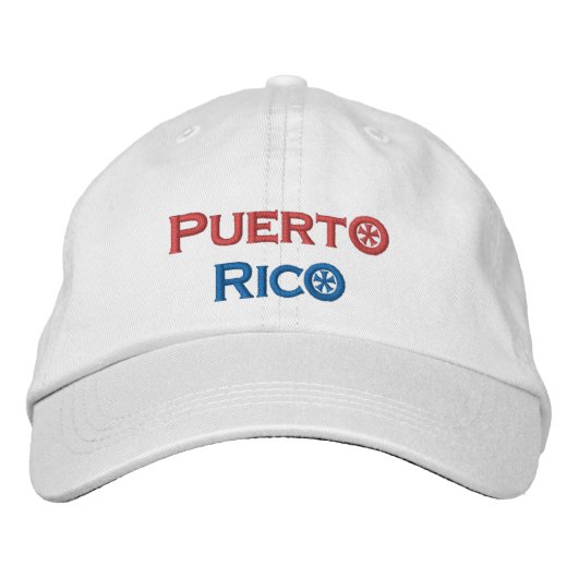 Puerto Rico bestickte Baseballkappe (Vorderseite)