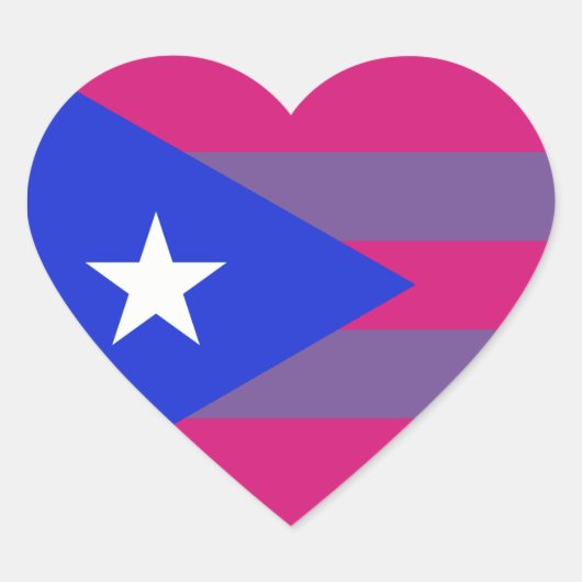 Puerto Rico Bi Pride Bisexual LGBT Aufkleber (Vorderseite)
