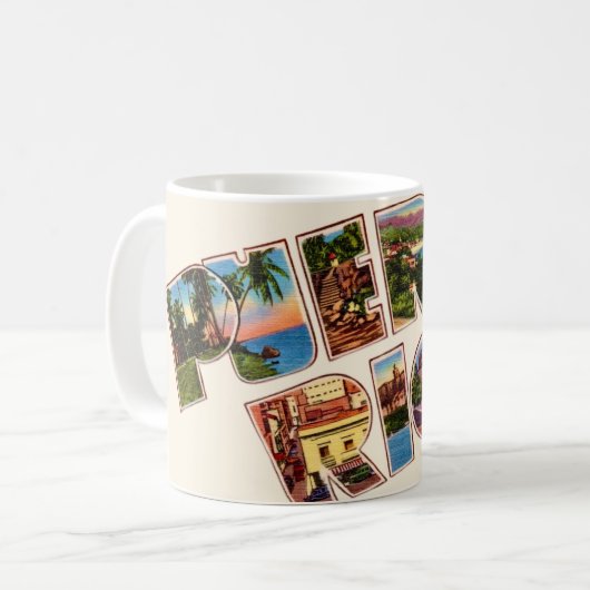 Puerto Rico Big Letter Tasse (Vorderseite Links)