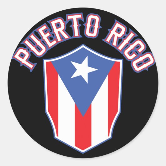 Puerto Rico Big und Bold Runder Aufkleber (Vorderseite)