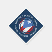 Puerto Rico Birthday Flag Serviette (Ecke)