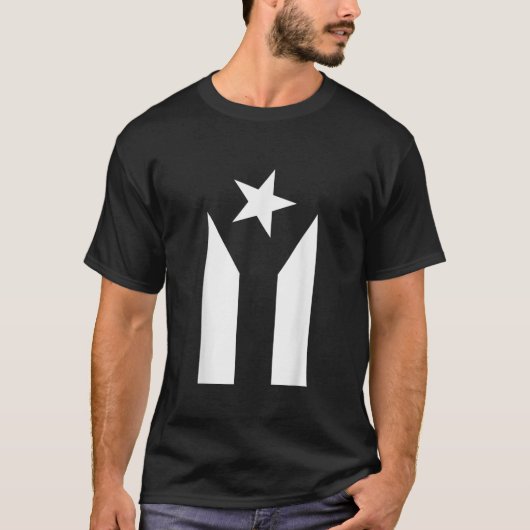 Puerto Rico Black Flag Protest T Shirt (Vorderseite)