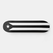 Puerto Rico Black Flag Skateboard (Horizontal)