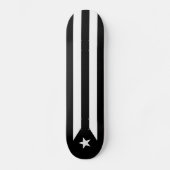 Puerto Rico Black Flag Skateboard (Vorderseite)