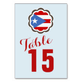 Puerto-Rico-Blume Tischnummer (Rückseite)