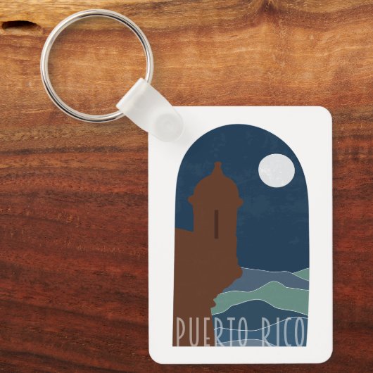 Puerto Rico BOHO Garita at Night Schlüsselanhänger (Vorderseite)