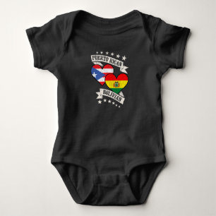 Puerto Rico Bolivian Herzflags Puerto Rico Boli Baby Strampler