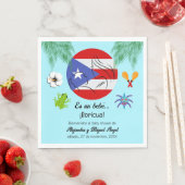 Puerto Rico Boricua Babydusche Serviette (Beispiel)