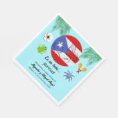 Puerto Rico Boricua Babydusche Serviette (Ecke)
